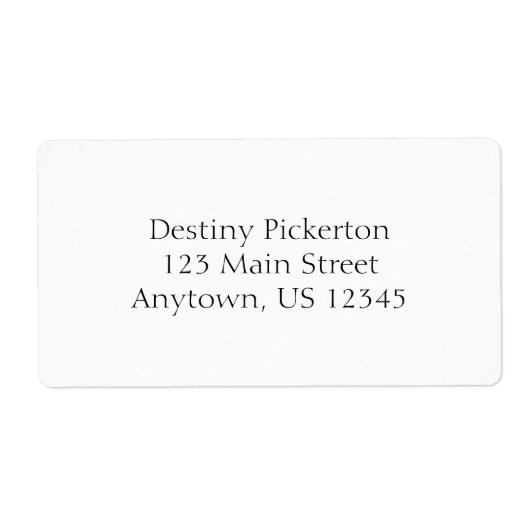 White Simple Plain Shipping Labels (Voorkant)