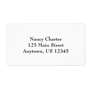 White Simple Plain Shipping Labels