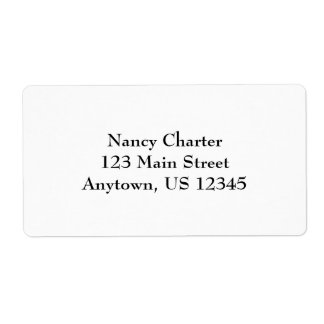 White Simple Plain Shipping Labels