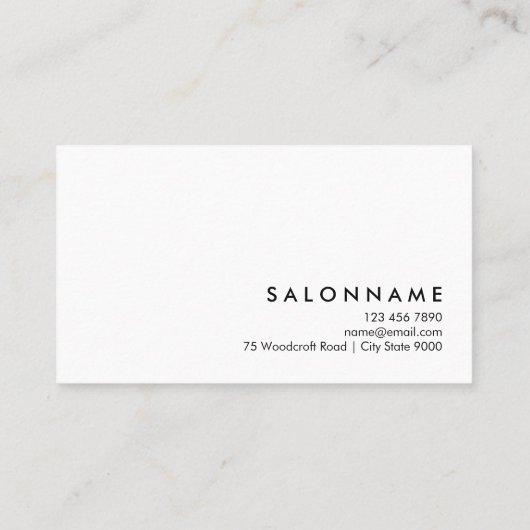 White Simple Professional-benoeming Visitekaartje (Achterkant)