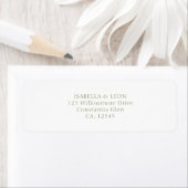 White | Simple Wedding Return Address Etiket (Insitu)