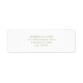 White | Simple Wedding Return Address Etiket (Voorkant)