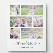 White Six Collage Family Name Calligraphy Fotoplaat (Voorkant)