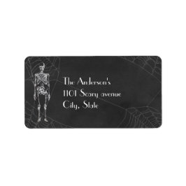 White Skeleton Spirit Halloween Etiket