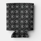 White Skull and Crossbones graphic Pattern Blikjeskoeler (Voorkant)