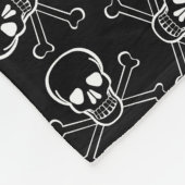 White Skull and Crossbones graphic Pattern Fleece Deken (Hoek)