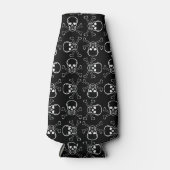 White Skull and Crossbones graphic Pattern Flesjeskoeler (Voorkant)