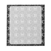 White Skull and Crossbones graphic Pattern Notitieblok (Voorkant)