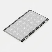 White Skull and Crossbones graphic Pattern Post-it® Notes (Schuin)