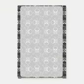 White Skull and Crossbones graphic Pattern Post-it® Notes (Voorkant)