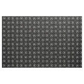 White Skull and Crossbones graphic Pattern Stof (Yard (91,4 cm))