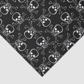 White Skull and Crossbones graphic Pattern Tissuepapier (Detail)