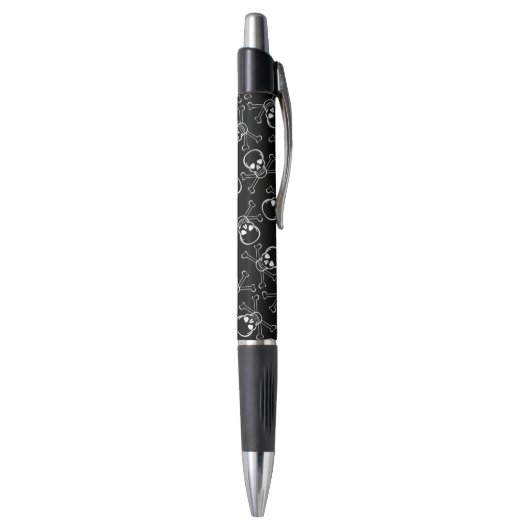 White Skull and Crossbones graphic Pen (Achterkant (Verticaal))