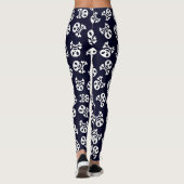 White Skull and Crossbones Pattern Leggings (Achterkant)