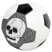 White Skull Black Eyes on  Scrolled Damask Voetbal (Drie kwart)