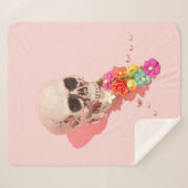 WHITE SKULL CENTERPIECE SHERPA DEKEN (Voorkant (horizontaal))