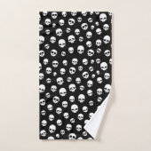 White Skull Gothic Pattern Bad Handdoek (Handdoek)