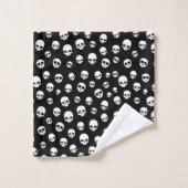 White Skull Gothic Pattern Bad Handdoek (Wasdoekje)