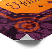 White Skull Happy Halloween Poster (Hoek)