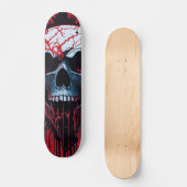 White Skull, Red & Black - Numb Skulls Design Persoonlijk Skateboard (Voorkant)