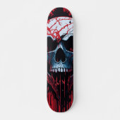 White Skull, Red & Black - Numb Skulls Design Persoonlijk Skateboard (Voorkant)