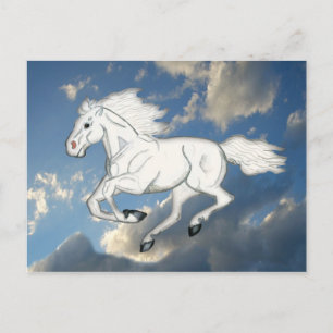 White Sky Horse Briefkaart
