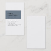White Slate Grey Attractive Charming Visitekaartje (Voorkant / Achterkant)