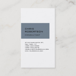 White Slate Grey Attractive Charming Visitekaartje