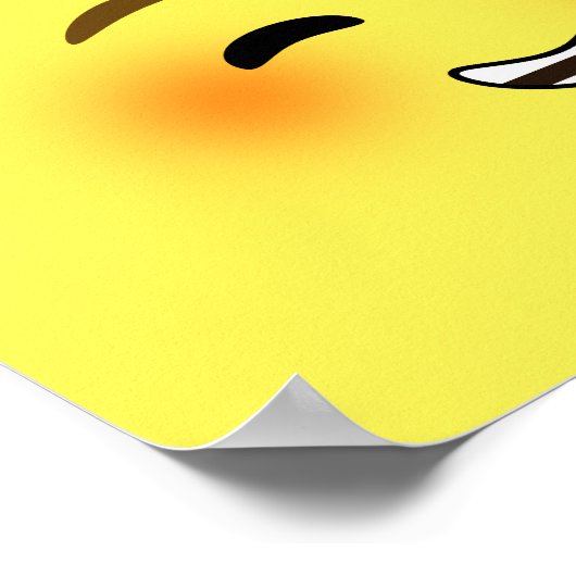 White Smiling Emoji Poster (Hoek)
