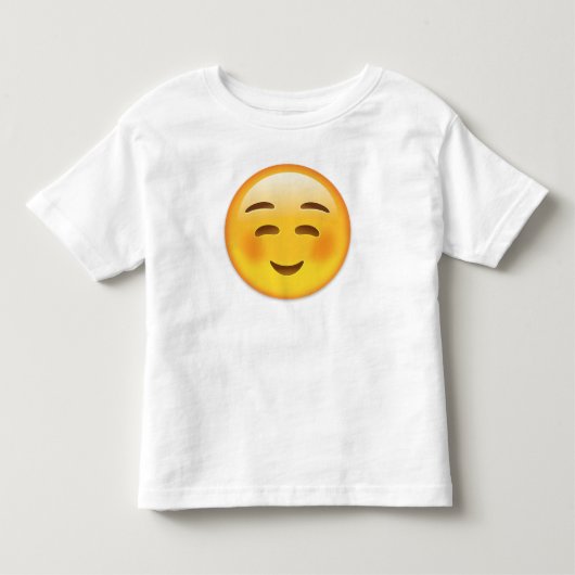 White Smilling Face Emoji Kinder Shirts (Voorkant)