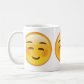 White Smilling Face Emoji Koffiemok (Links)