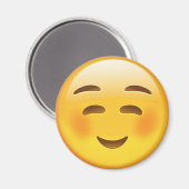 White Smilling Face Emoji Magneet (Voorkant / Achterkant)