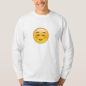 White Smilling Face Emoji T-shirt (Voorkant)