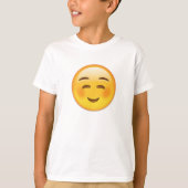 White Smilling Face Emoji T-shirt (Voorkant)