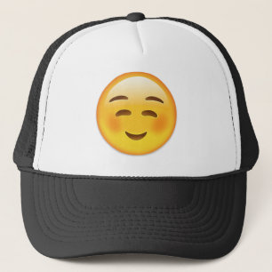White Smilling Face Emoji Trucker Pet