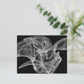 White Smoke Fractal Briefkaart (Staand voorkant)