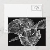 White Smoke Fractal Briefkaart (Voorkant / Achterkant)