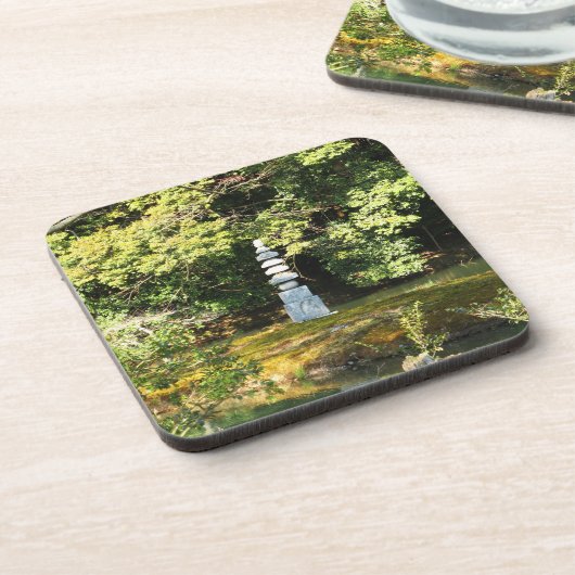 White Snake Pagoda / Hakuja No Tsuka Bier Onderzetter (Linkerzijde)