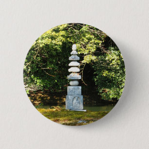 White Snake Pagoda / Hakuja No Tsuka Ronde Button 5,7 Cm