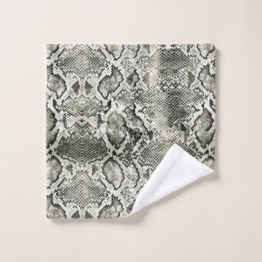 White Snake print Bad Handdoek (Wasdoekje)