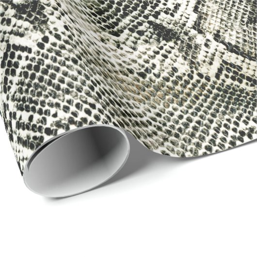 White Snake print Cadeaupapier (Rol Hoek)