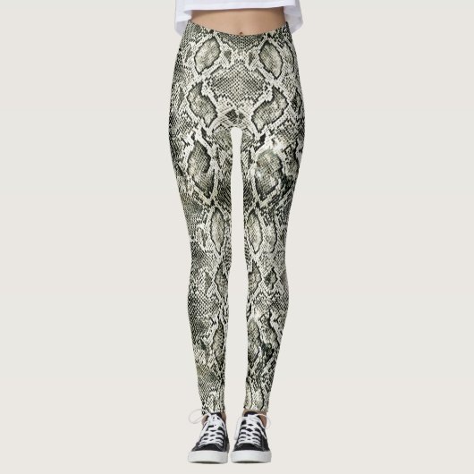 White Snake print Leggings (Voorkant)