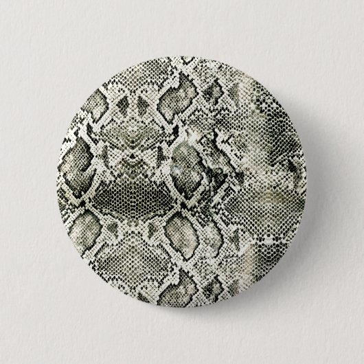White Snake print Ronde Button 5,7 Cm (Voorkant)