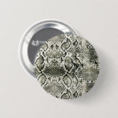 White Snake print Ronde Button 5,7 Cm (Voorkant /achterkant)