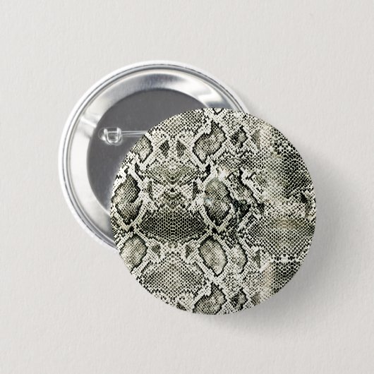 White Snake print Ronde Button 5,7 Cm (Voorkant /achterkant)