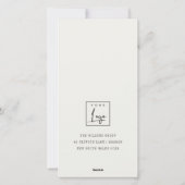 White Sneeuw Boomhutten Logo Kerstgroeten Feestdagenkaart (Achterkant)