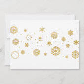 White Sneeuwkerstparty Feestdagen uitnodigen Kaart (Achterkant)