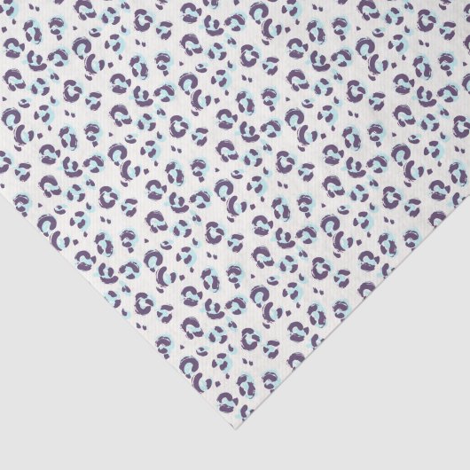 White Sneeuwleopard Animal Print Tissuepapier (Detail)