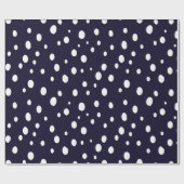 White Snow Dot Pattern Satin Cadeaupapier (Vlak)