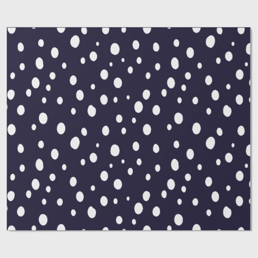 White Snow Dot Pattern Satin Cadeaupapier (Vlak)